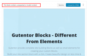 This block contains unexpected or invalid content - Issue and Solutions ...