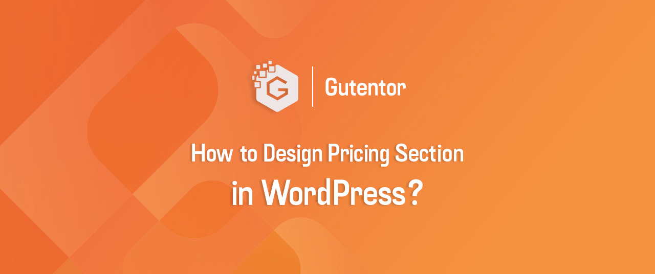 design pricing section wensite