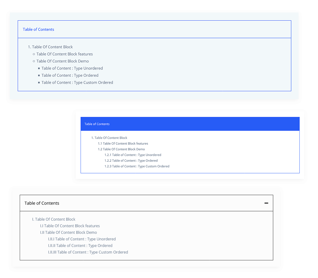 Gutenberg Table Of Content Block